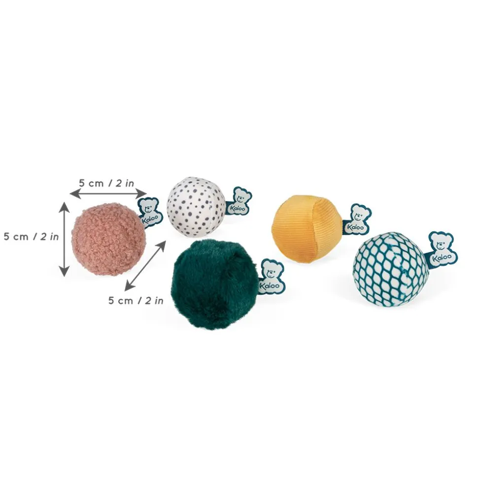 Kaloo Jouets D'Éveil^Balles Sensorielles Pour Bébé - (Set De 5)