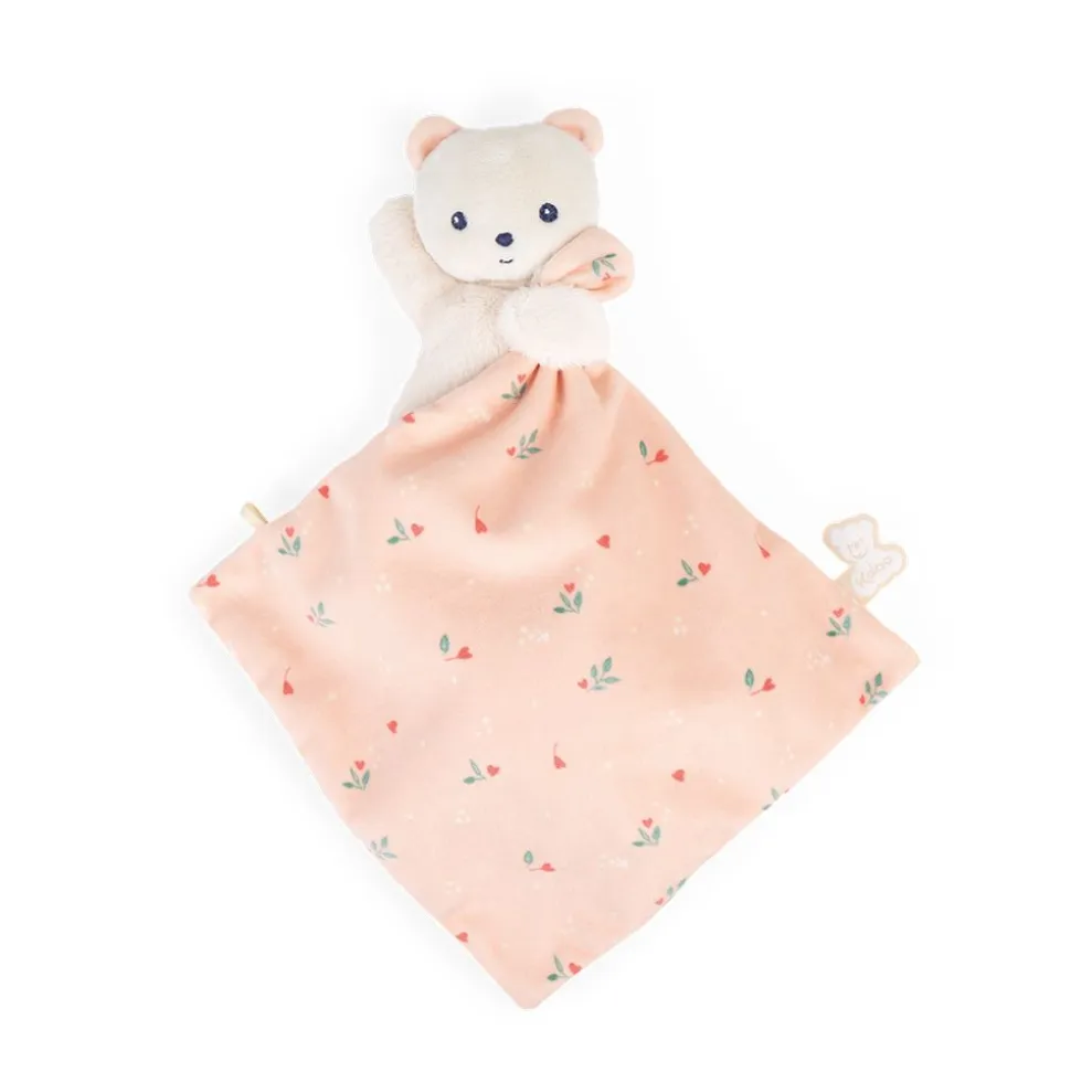 Kaloo Doudou Rose^Doudou Ours Carre Douceur Feuilles D'Amour