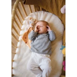 Kaloo Doudou Bio^Doudou Souris Carre Douceur Fruits De Saison