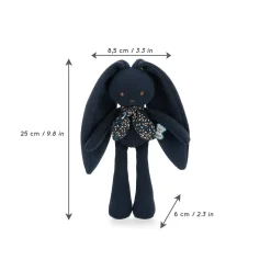 Kaloo Peluche Lapin^Pantin Lapin Bleu Nuit - 25 Cm