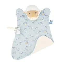 Kaloo Doudou Bleu^Maxi Doudou Coton Bio Mouton